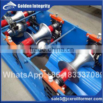 Botou City Classic Galvanized Aluminum Colored Glaze Steel Metal Roof Ridge Cap Tile Cold Roll Forming Making Machine photo-3