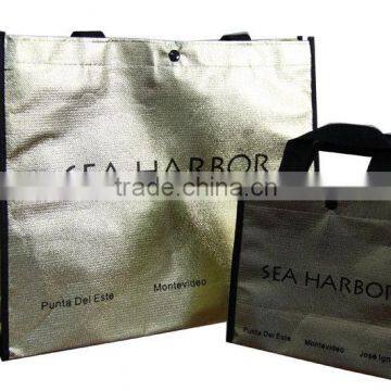 Customized promo laminated Golden Lamination Non Woven Bag