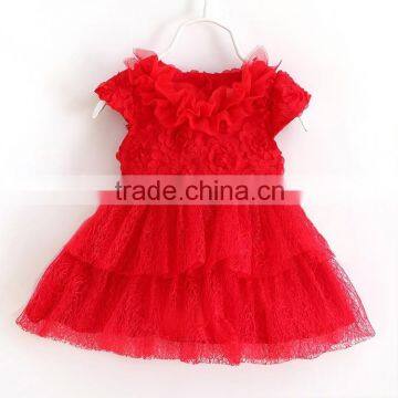 red rose baby girl wedding dress