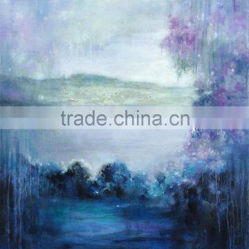 Customize Famous Modern Landscape Glass Painting Natural Scenery Oil Painting