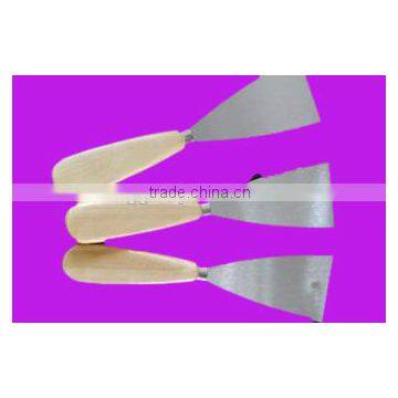 wooden handle-mirror polished scrapers set