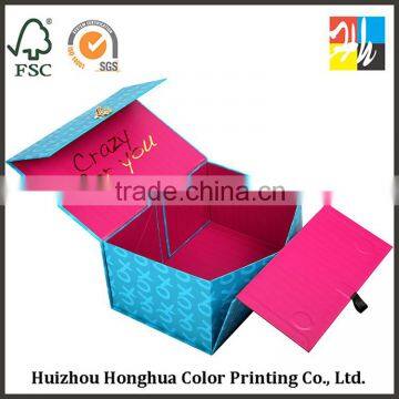 Hot Stamping Valentines Day Gift Packaging Box Storage Box with Magnet Closure