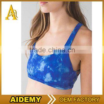 Custom made breathable sports bra, women contrast gym bra, fitness YOGA bra