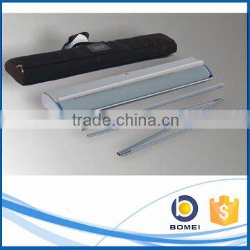 Portable full aluminum water drop broad roll up stand, wide base roll up display stand, broad base roll up screen