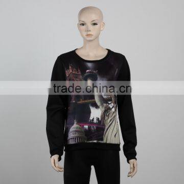 F5W14203 Black Print Sweatshirt