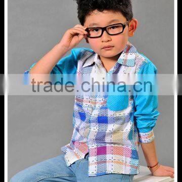 Baby Boys Check T-shirts Long Sleeve Fashion Style photo-2