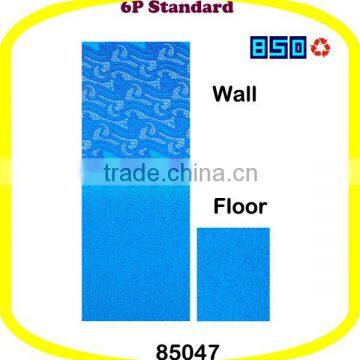 Virgin Vinyl Solid Blue Swimming Pool Lining Shimmer Full Patterned Pool Liner Semi-fished by Rolls