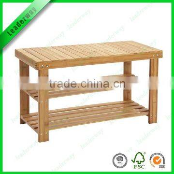 Hot sale bamboo shoe shelf for bathroom