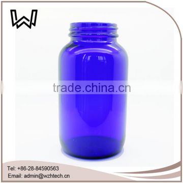 400CC Cobalt Blue Wide Mouth Capsule Bottle