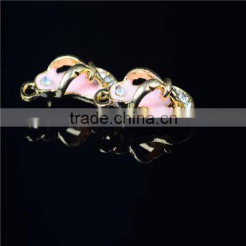 Alloy Flip Flops Pendant Red Garment Hem Pendant Scarf Pendant Bag Decoration photo-2