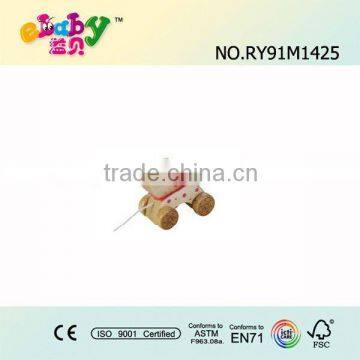 wooden elephant pull along toys