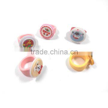 Rubber charms wholesales cheap made custom little finger rings