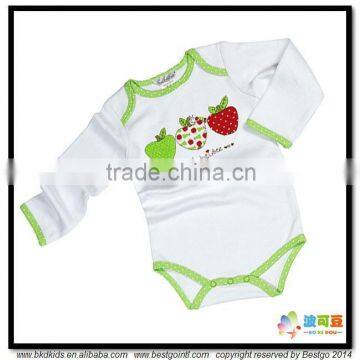 BKD blank white cotton baby custom onesie