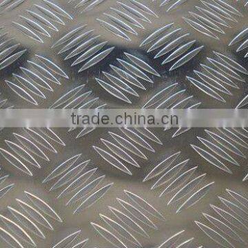 5 bars embossed checkered aluminum sheet