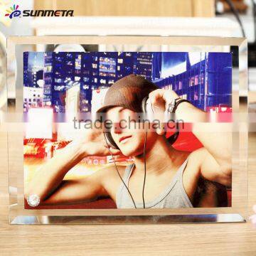 Sunmeta manufacturer blank sublimation coated 230*180*10 glass photo frame