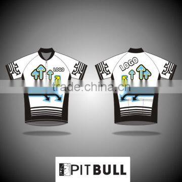 Latest design hot sale 100% polyester custom made mens cycling jersey