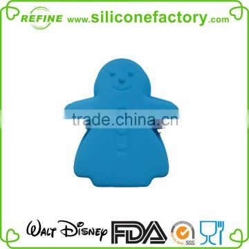 FDA & LFGB standard lovely snowman shaped silicone cake molds