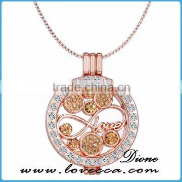 DIY Customized Round Coin Blank Beautiful Gold Pendant Necklaces