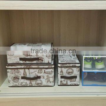 cardboard toy box with lid ,toy storage chest with lid ,Tower printing storage box