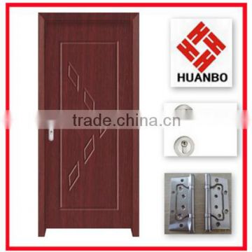 2015 Interior PVC coated MDF Wooden Doors for rooms