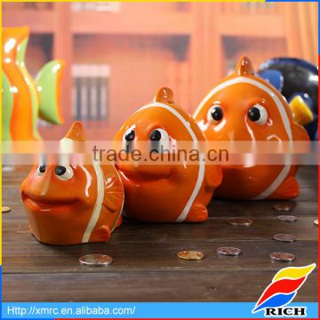 Make your own money box ceramic fish shaped coin bank