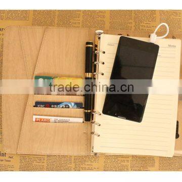 Top Sale Embossed Logo PU/Leather Cover Paper Notebooks Printing