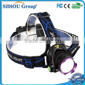 1800 Lm XM-L T6 Focus LED Headlamp Headlight Head Torch Lamp Front Lamp Camping Hiking Light With AC Charger + Car Charger