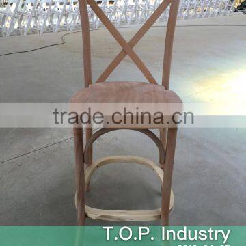 Wood Crossback Barstool