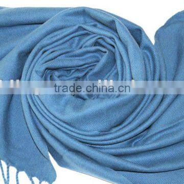 cashmere twill worsted solid pashmina shawl