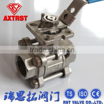 Wenzhou 3PC SS&WCB Screw Float 4 Inch Ball Valve with Pad