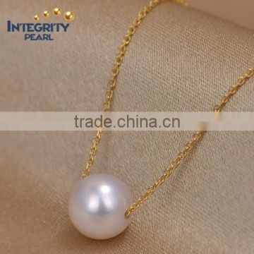 cheap and simple design akoya 8mm AAA sterling silver pearl pendant