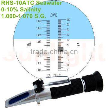 RHS-10ATC 0-10%, 1.000-1.070S.G. Seawater Salinity Refractometer