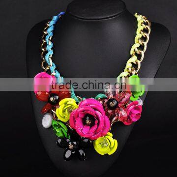 Flower Necklace Love Forever Christmas Jewelry Colored Rosary