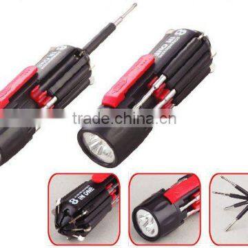 Multi function screwdriver with LED torch light torches