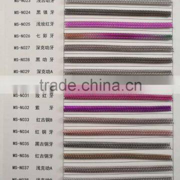 colour zipper teeth roll