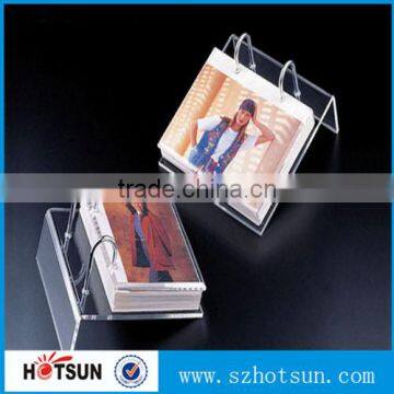 Desktop Acrylic Calendar Holder With Calendar Paper And Metal Ring Calendar Frames Holder photo-3