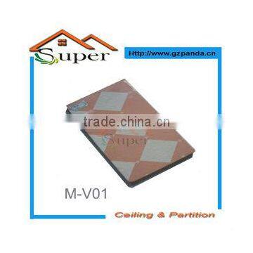 Meeting Room Orange Color Mineral Fiber Ceiling Tile