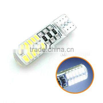T10 24 Smd CANBUS ERROR FREE Silica Gel Car Marker Light Waterproof Wedge Light Reading Dome Auto Parking Bulbs photo-3