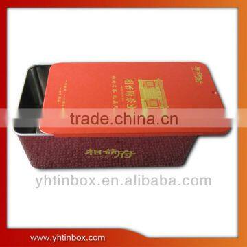 Slide lid tea tin