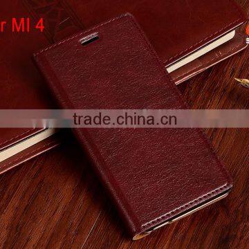 Custom Mobile Phone Leather Case for MI 4 cover ,new style phone case for Mi 4 leather case