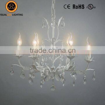 Classic Leave Chandelier Lamp IC4061-6WH Antique Furniture Ceiling Lighting Chandelier Light