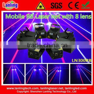 LN300RB 2000mW RB 8-Head Mobile Fat-Beam Laser Net