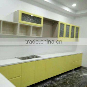 2016 new design MDF / PVC kitchen cabinets accept customize cheap price