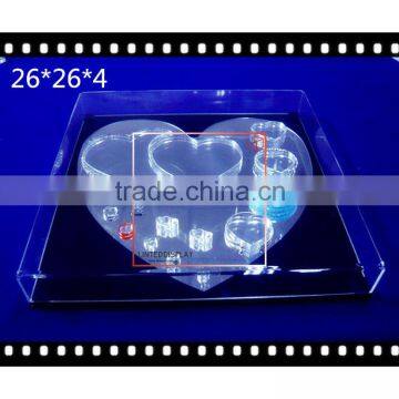 Acrylic makeup display showcase/makeup display stand with lighting