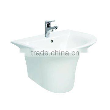 Sanitary ware of wall hung semi pedestal ceramic basin