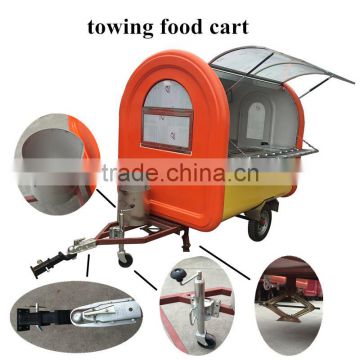 outdoor retail vending street mobile breakfast small stainles steel fast food trailer