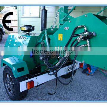 Tractor Mounted Wood chipper shredder WC-40, 40HP diesel engine, CE approval