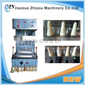 ZY style 4 moulds pizza cone maker making machine with different shapes(whatsapp:0086 15639144594)