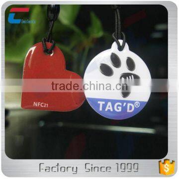 NTAG 213 NTAG 215 NTAG 216 cheap price waterproof NFC pet tags with QR code in low price