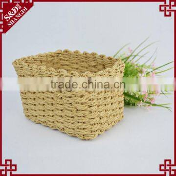 Home Decoration Recyclable Paper Rope Handcraft Flower Gift Basket photo-3